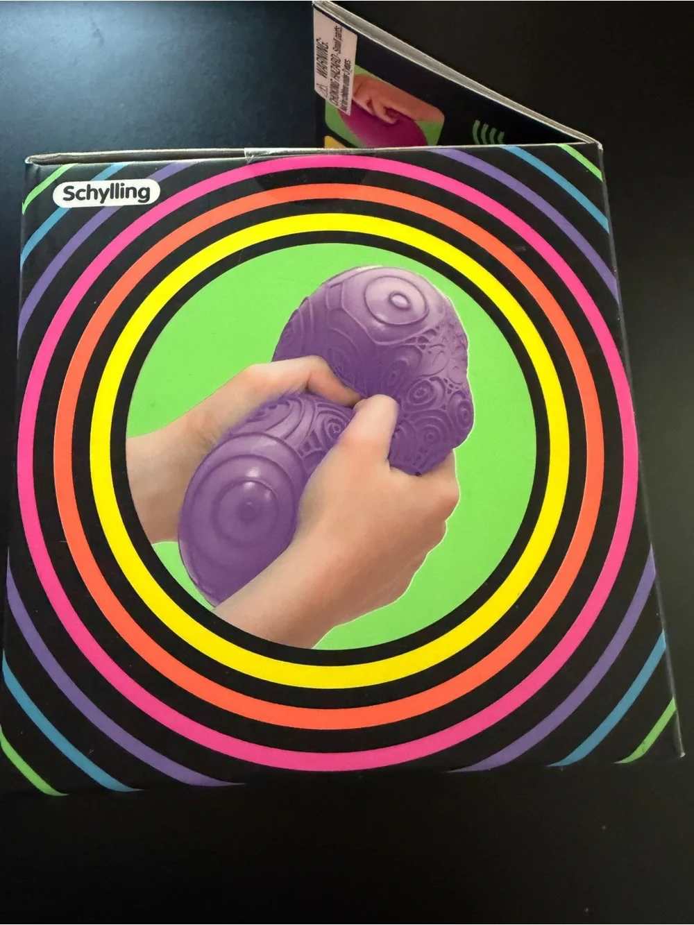 New Nee Doh Schylling Super Size Jumbo Textured Ripples Squishy Ball Purple Toy
